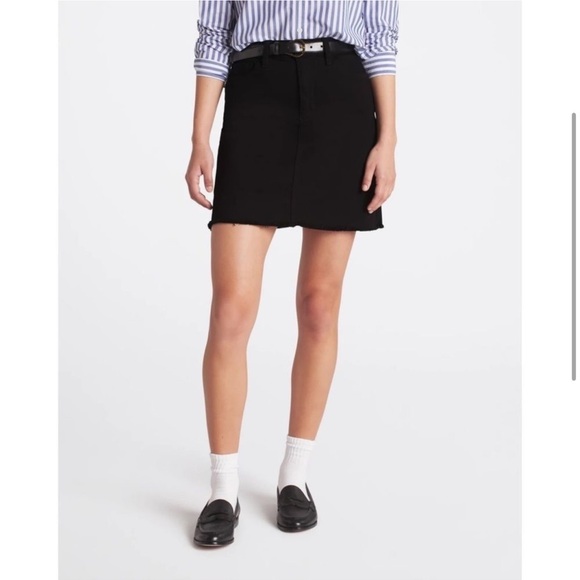 Just Black Tatiana Raw Hem Denim Skirt Stitch Fix Large High Rise